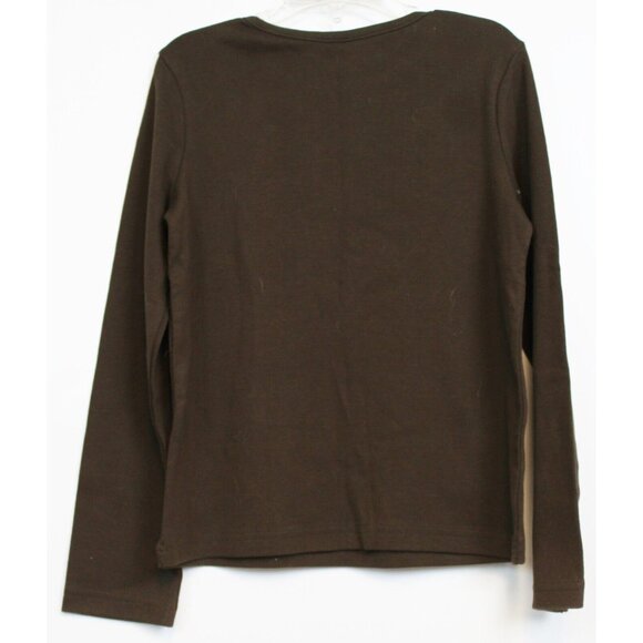 2008 Gymboree Winter Snowflake Brown Shirt SNOW CUTE Rhinestones Snowflakes sz 7 - Picture 4 of 5